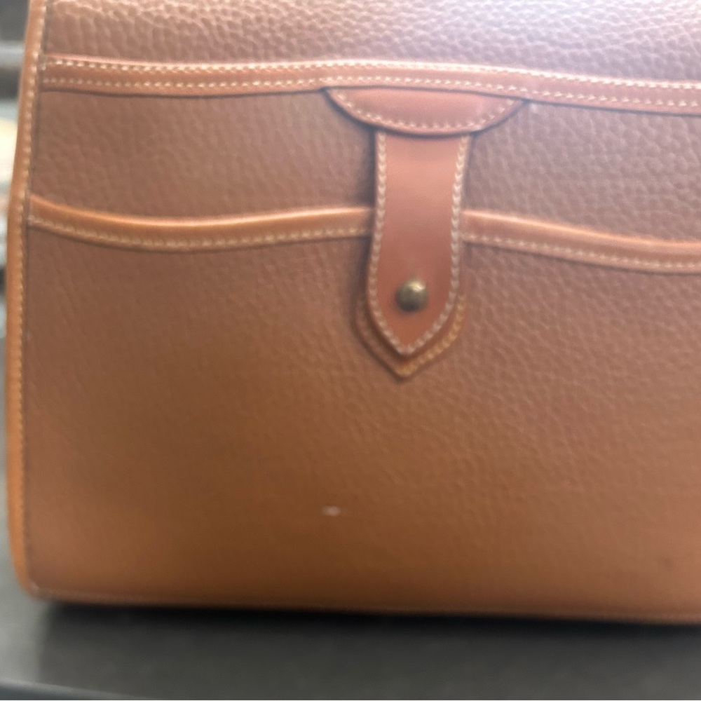Dooney & Bourke Cognac Pebbled Leather Messenger Bag - Picture 2 of 6